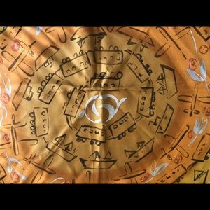 Louis Vuitton Silk Scarf Airplane Motif